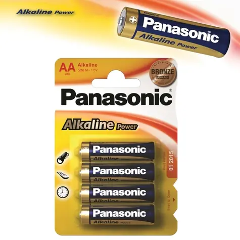 Panasonic Alkaline Power LR6APB AA / Alkalická baterie / 1,5 V / 4 ks / Blistr