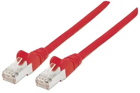 Intellinet Patch kabel Cat5e 5m červená / Patch kabel / S/FTP / RJ45-RJ45 / pozlacené kontakty