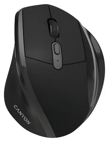 Canyon OnClick 17 černá / Bezdrátová optická myš / ergonomická / 1600 DPI / 6 tlačítek