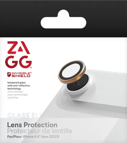 ZAGG InvisibleShield Premium oranžová / Ochrana čoček fotoaparátu / Apple iPhone Air / 9H