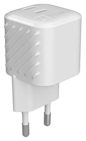 ER GaN mini nabíječka 36W bílá / Napájecí adaptér / 2x USB-C / 36 W