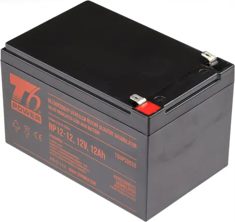T6 Power NP12-12 / Akumulátor / 12V / 12Ah / VRLA / Faston F2
