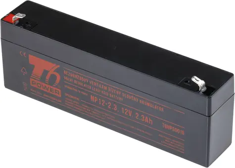 T6 Power NP12-2.3 / Akumulátor VRLA / 12 V / 2,3 Ah / Faston 4,7 mm F1