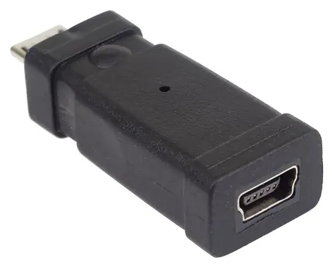 PremiumCord USB redukce Mini 5PIN/female - Micro USB/male / Redukce / Černá
