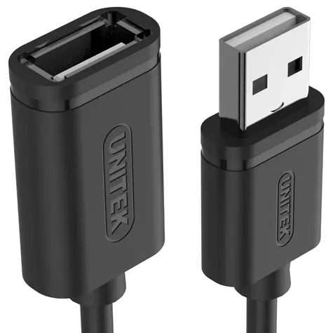 Unitek Y-C450GBK černá / Kabel USB / USB 2.0 / USB-A (M) - USB-A (F) / 2 m