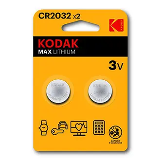 Kodak MAX CR2032 2 ks / Baterie / lithiová knoflíková / 3V