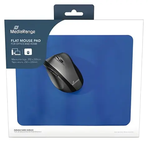 MediaRange podložka pod myš 250x220 mm modrá / Podložka pod myš / tloušťka 3 mm / protiskluzový podklad