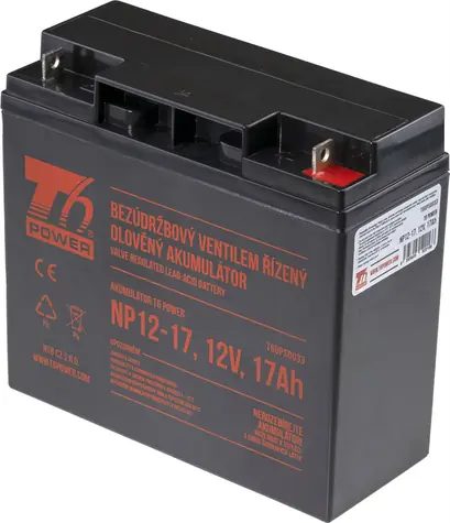 T6 Power NP12-17 / Akumulátor / 12V / 17Ah / VRLA / pro UPS
