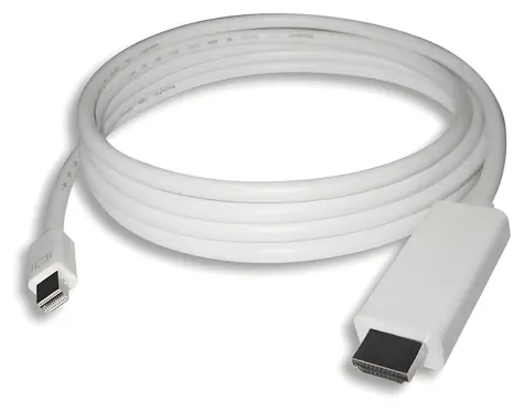 PremiumCord Kabel mini DisplayPort 1.2 – HDMI 2.0 bílá / Kabel / 4K 60Hz / M/M / 2 m