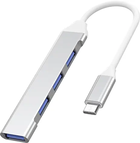 PremiumCord USB-C hub space grey / Hub / 1x USB-A 3.2 Gen 1 / 3x USB-A 2.0 / hliníkové pouzdro