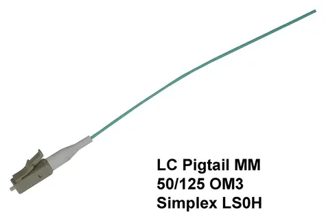 OEM Optický pigtail LC 50/125 OM3 / Optický pigtail / 2 m / 0,9 mm