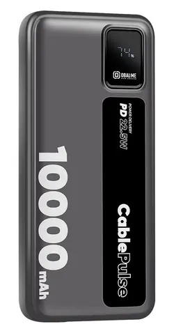 OBAL:ME CablePulse 10000mAh 22,5W černá / Powerbanka / integrované kabely / USB-C / USB-A