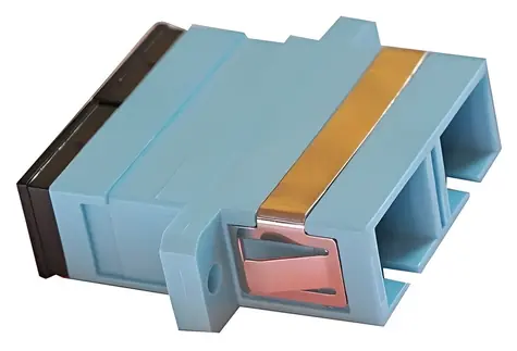 XtendLan SC-SC duplexní adaptér MM OM3 azurová / Optický adaptér / Multimode / Duplex / Do optických rozvaděčů