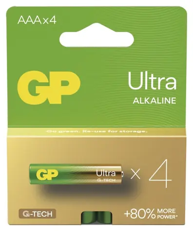 GP Ultra AAA / Alkalická baterie / LR03 / 4 ks