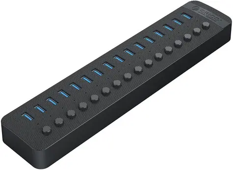 Orico USB Hub 16x USB-A černá / USB hub / 5 Gbps / BC 1.2 / 78 W