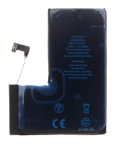 Noname Baterie pro iPhone 14 Pro 3200mAh Li-Ion Resetovaná (Bulk) / Baterie pro mobilní telefony