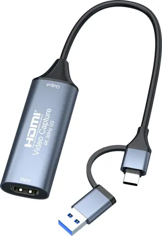PremiumCord HDMI grabber USB-C / Grabber / USB 3.0 / 4K 30Hz vstup / Full HD 60Hz výstup