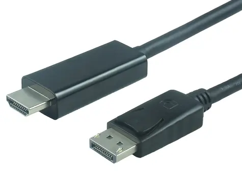 PremiumCord Kabel DisplayPort 1.2 – HDMI 2.0 černá / Kabel / 4K 60Hz / pozlacené konektory / M/M / 3 m
