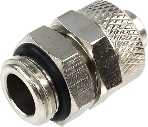 Přípojka G1/4 na 10/8 mm stříbrná lesklá / Fitink na vodní chlazení / Přímá