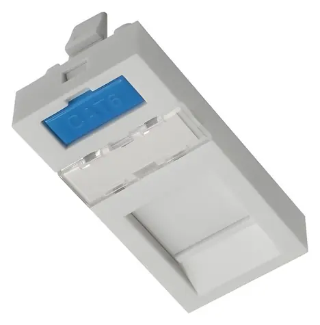 Solarix French Style SXF-M-1-22,5-WH-P bílá / Modul zásuvky / 22,5 x 45 mm / pro 1x keystone / přímý