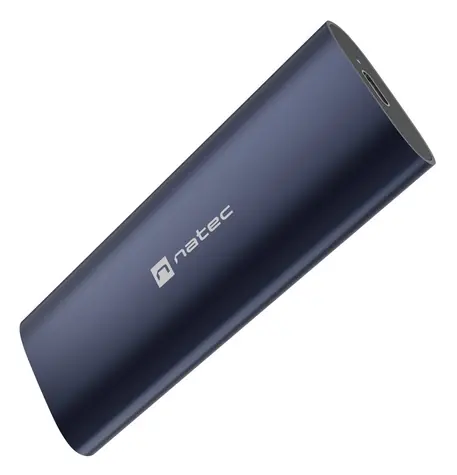 Natec RHINO M.2 NVMe Lite ocelově modrá / Externí box pro SSD / M.2 NVMe / Hliníkové tělo / USB-C / 10 Gbps