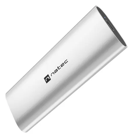 NATEC Rhino M.2 NVMe Lite stříbrná / Externí box pro SSD / USB-C 3.2 Gen 2 / 10 Gb/s / do 10 TB / hliníkové tělo