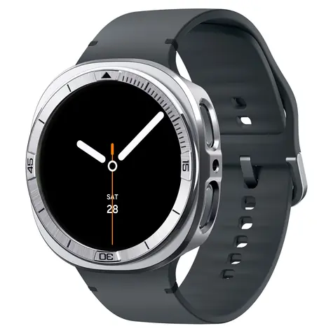Spigen Bezel Tune Pro (Pilot) stříbrná / Ochranný kryt / pro Samsung Galaxy Watch 9/8 44mm / nerezová ocel