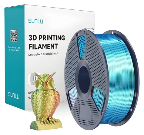Sunlu PLA+ Silk červená-žlutá-zelená / Struna pro 3D tiskárnu / PLA / 1,75 mm / 1 kg