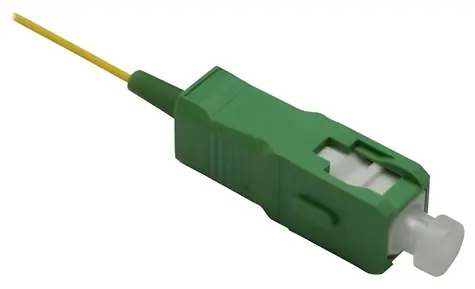 OEM Pigtail SC/APC bílá / Optický pigtail / Single mode 9/125 OS2 / 1 m