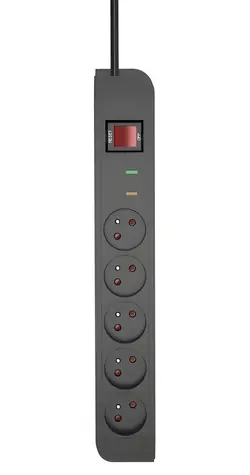 TB Touch Energy přepěťová ochrana 1,5 m / Prodlužovací kabel / 5 zásuvek / Vypínač napájení / 2300 W
