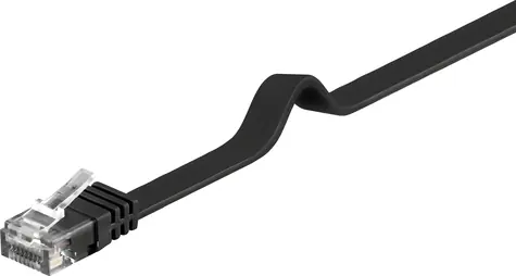 PremiumCord Plochý UTP CAT6 2m černá / Patch kabel / RJ45-RJ45 / 250 MHz