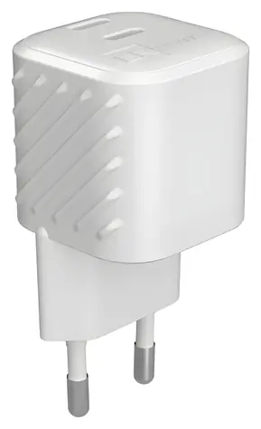 ER GaN mini nabíječka 45W bílá / Napájecí adaptér / 2x USB-C / 45 W