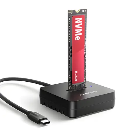 AXAGON ADSA-M2C11L / Dokovací stanice / 1× M.2 NVMe SSD / USB-C 10Gbps