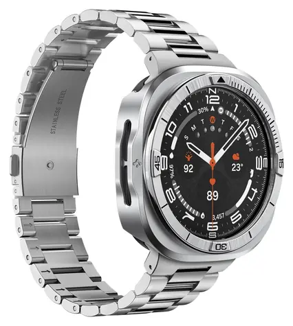 Spigen Bezel Tune Pro (Pilot) stříbrná / Ochranný rámeček / Samsung Galaxy Watch Ultra 2 47mm / Nerezová ocel
