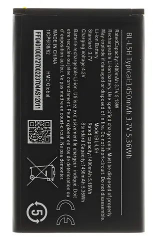 OEM BL-L5H / Baterie pro Nokia / Li-Ion / 1450 mAh / pro modely 105 4G, 110 4G, 130 (2023)