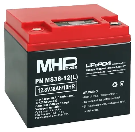Carspa MHPower MS38-12(L) / LiFePO4 baterie / 12V / 38Ah / IP55