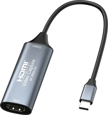 PremiumCord USB-C HDMI grabber / Grabber / HDMI vstup / USB 3.0 typ C / vstup 4K 30Hz / výstup FULL HD 1080p