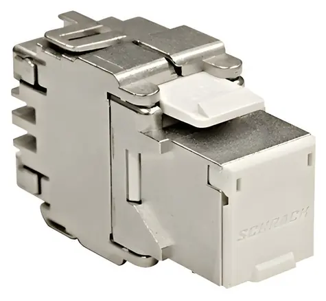 Schrack HSEMRJ6GWT / Keystone modul / RJ-45 / Cat6A / stíněný / 10 Gb / 4PPoE