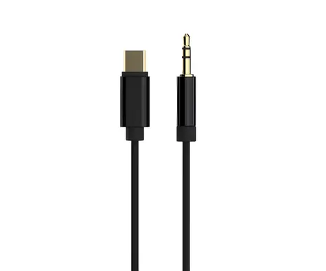 Cablexpert audio adaptér USB-C na 3,5mm jack černá / Audio adaptér / USB-C / 3,5mm jack / 1,5 m