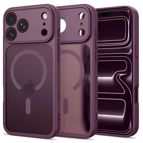 Tech-Protect BasicMag MagSafe tmavě třešňová matná / Kryt / Apple iPhone 17 Pro / 18 Pro / MagSafe