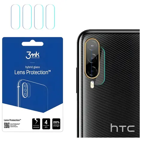 3mk Lens Protection pro HTC Desire 22 Pro / Sklo na fotoaparát / hybridní / 4 ks / 7H / 0,16 mm
