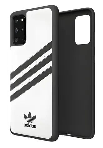 Adidas OR Moulded Case bílo-černá / Pouzdro / Samsung Galaxy S20+ / PU materiál