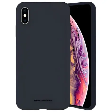 Mercury Silicone tmavě modrá / Pouzdro / Apple iPhone 13 Pro Max / Silikon / Mikrovlákno