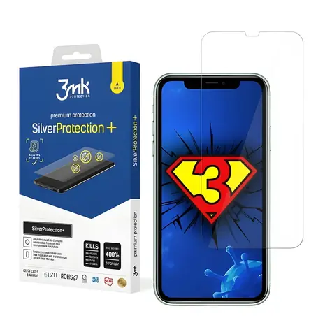 3mk SilverProtection+ pro Apple iPhone 11 & iPhone XR / Ochranná fólie / antimikrobiální / samohojicí