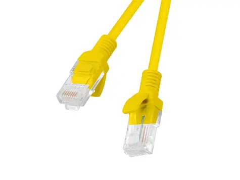 Lanberg UTP CAT5E 0,25m žlutá / Patch kabel / RJ45-RJ45 / 10-pack / Fluke Passed
