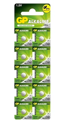 GP LR626 AG4 177 / Alkalická knoflíková baterie / 1,5V / 10 ks / Blistr