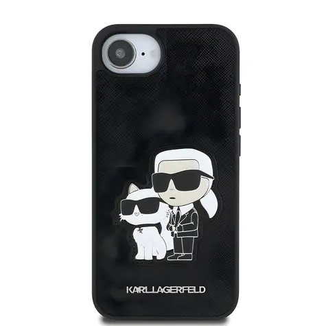 Karl Lagerfeld PU Saffiano Karl and Choupette černá / Zadní kryt / pro Apple iPhone 16e