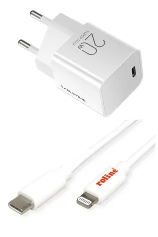 Mercodan nabíjecí sada 20W s kabelem Lightning / Nabíjecí sada / USB-C PD / kabel USB-C - Lightning