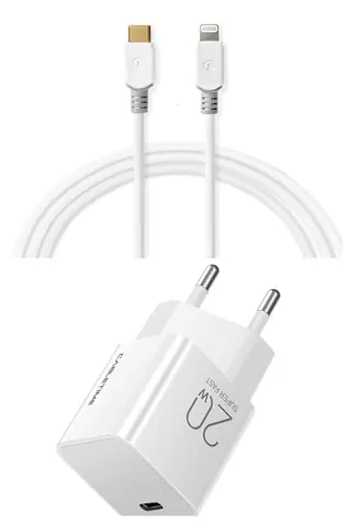 Mercodan nabíjecí sada 20W s kabelem Lightning / Síťová nabíječka / Lightning / 20W