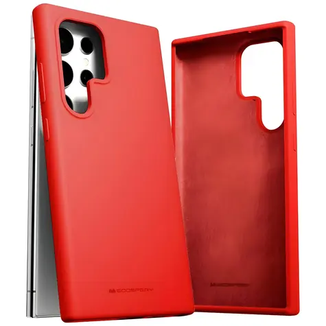 Mercury Silicone pouzdro pro Samsung Galaxy S24 Ultra (S928) červené / Pouzdro / Silikon / Bezdrátové nabíjení